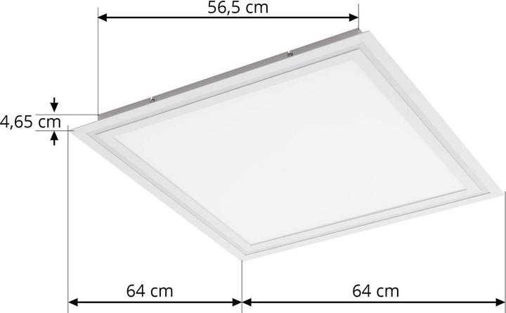 Image du produit Lucande Plafonnier LED Leicy RGBW blanc 64cm (2970 lm)