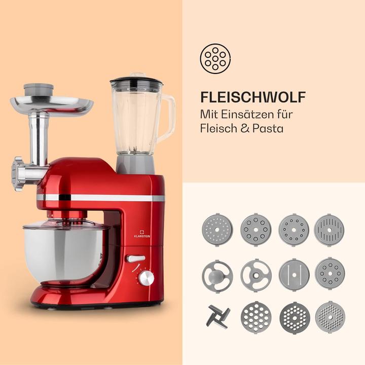 Produktbild Klarstein Knetmaschine mit Fleischwolf (2000 W, 5 l)