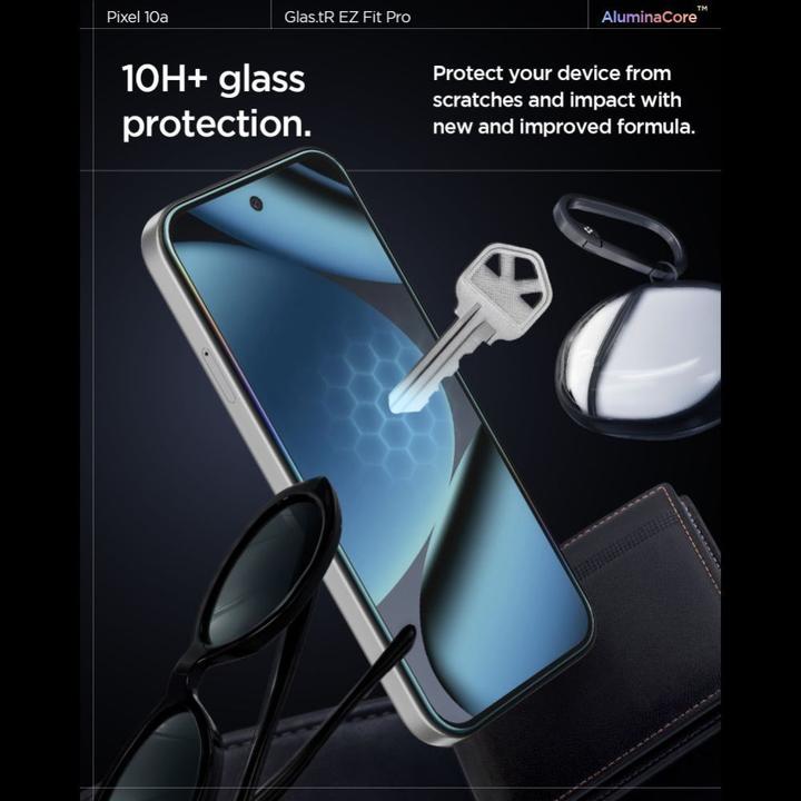 Actual product image Spigen GLAS.tR EZ Fit Pro Pixel 10a Screen Protector (2 pcs., Google Pixel 10a)