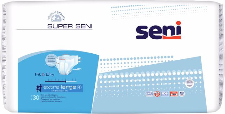Actual product image Seni Windelhosen XL atmungsaktiv Hüftumfang 130-170cm 6 Tropfen (30 x, Large plus)