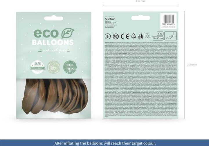 Actual product image Partydeco Eco Balloons Chocolate Brown Pastel (10 x)