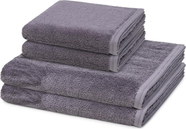 Vossen 4er Pack Vegan Life 2 X Handtuch 2 X Duschtuch im Set (50 x 100 cm, 67 x 140 cm)