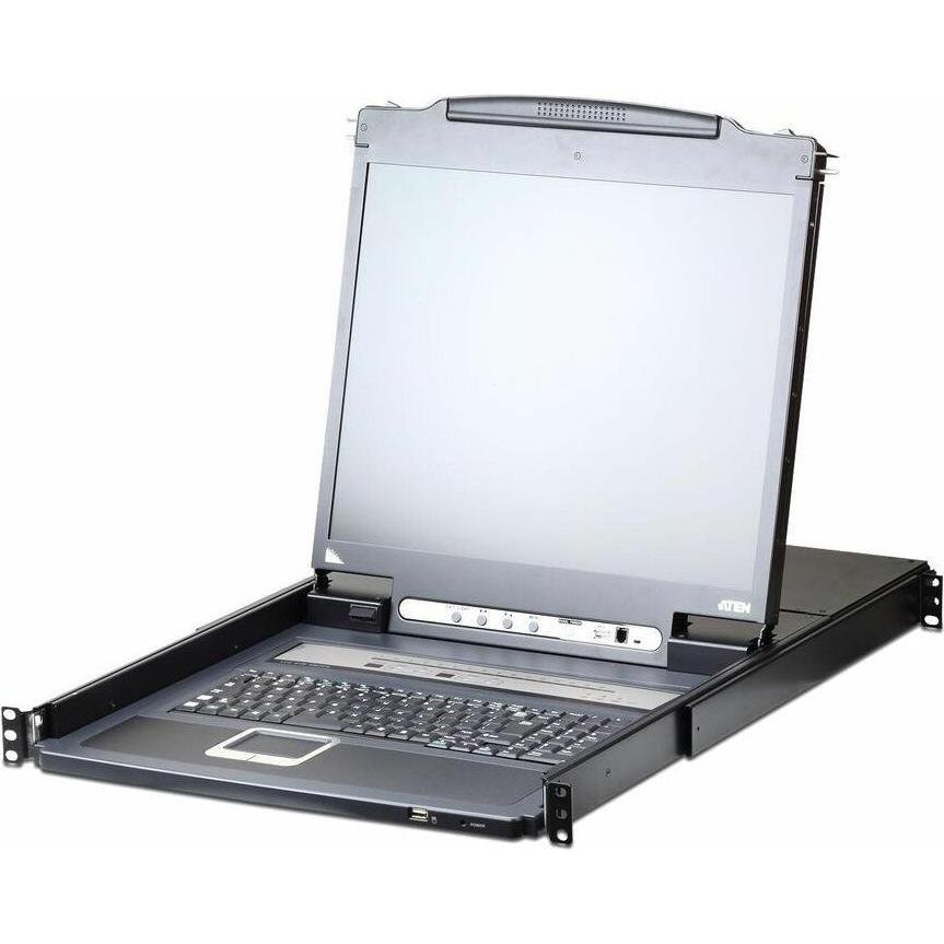 Aten 16-Port 17" LCD KVM Over IP, KVM Switch, Schwarz