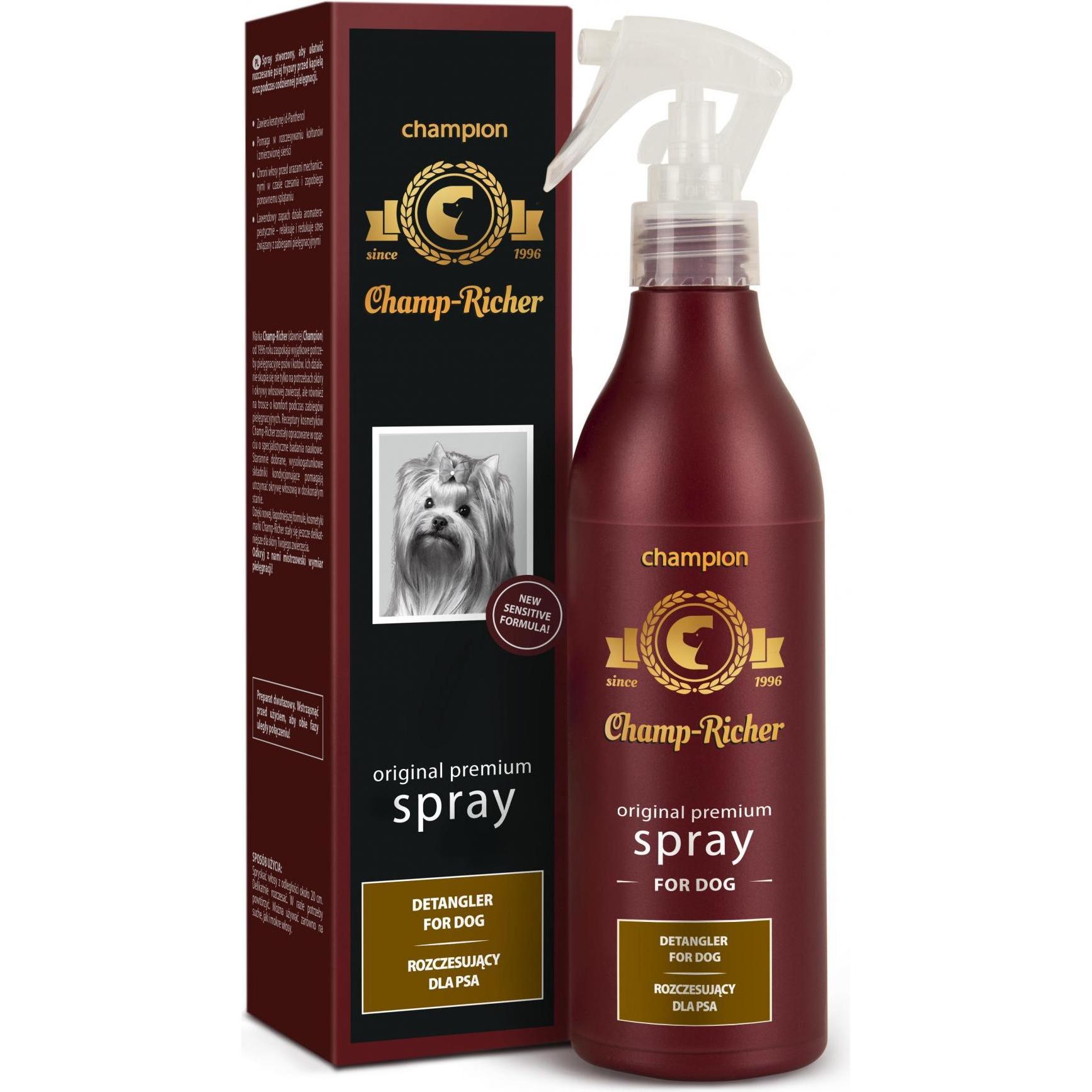 Champion Champ - Richer Purškiklis Entwirrendes Haar 250 ml (Hund, 250 ml), Tierpflegemittel
