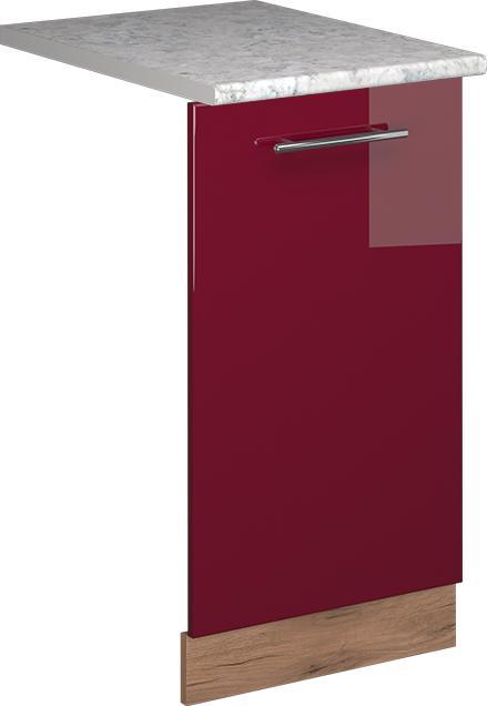 Bordeaux Hochglanz, Marble-Weiss