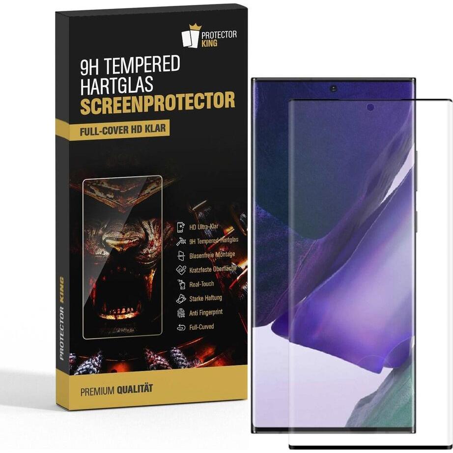 Protectorking 4x echtes Tempered 9H Panzerhartglas 3D KLAR (4 Stück, Samsung Galaxy Note 20 Ultra), Smartphone Schutzfol...