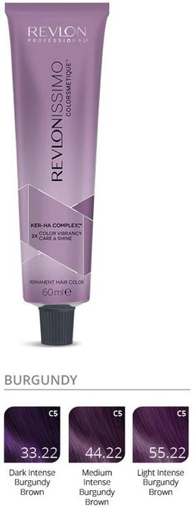 Actual product image Revlon Professional Colorsmetique 33.22 Dark Burgundy Intensive (Dark brown mahogany irisé)