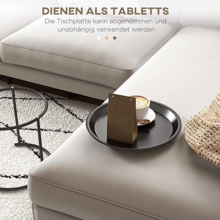 Produktbild Homcom Couchtisch Set Stahl Schwarz