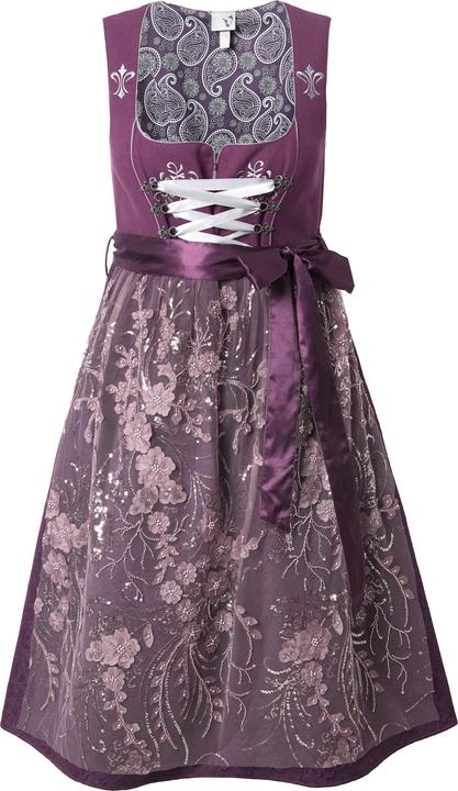 Immagine prodotto Ulla Popken Abito in tradizionale stile Dirndl con taglio smanicato, ricami, allacciatura e scollo rettangolare (60)