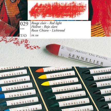 Actual product image Sennelier Oil Pastel Standard Size Rouge Clair 29 (Rouge clair)