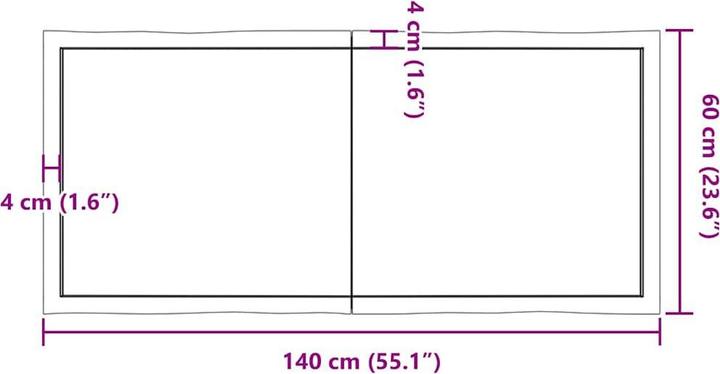 Produktbild vidaXL Tischplatte (140 x 60 cm)