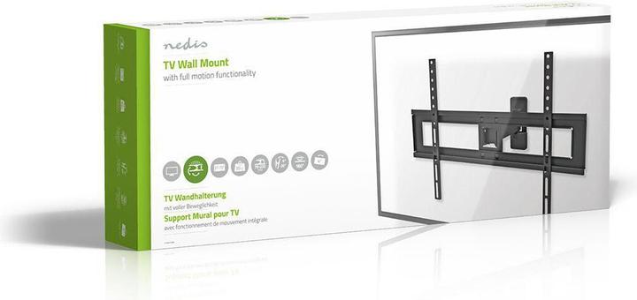 Produktbild Nedis Vollbewegliche TV-Wandhalterung - 37 – 70" - Max. 35 kg - 2 Drehpunkte - Neigen, Schwenken u (Wand, 70", 35 kg)