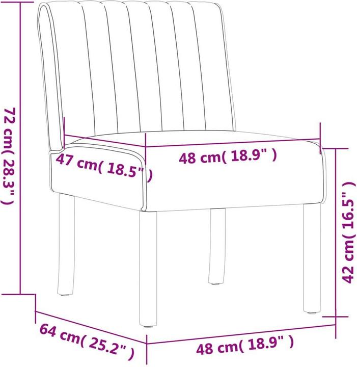 Actual product image vidaXL Polsterstuhl Blau Samt