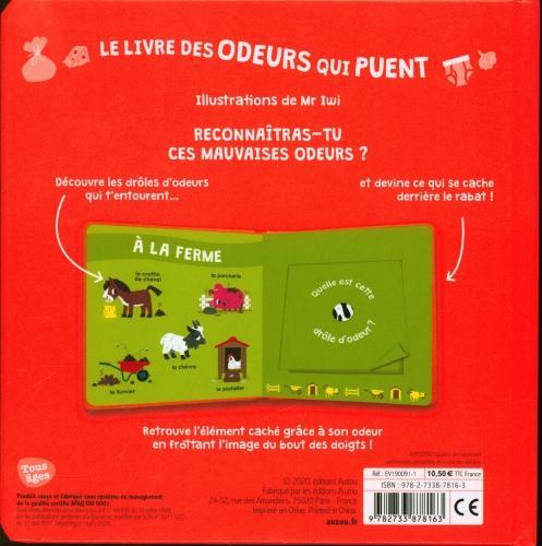 Immagine prodotto Auzou France Le livre des odeurs qui puent : frottez pour sentir! (Francese, Signor Iwi, 2020)