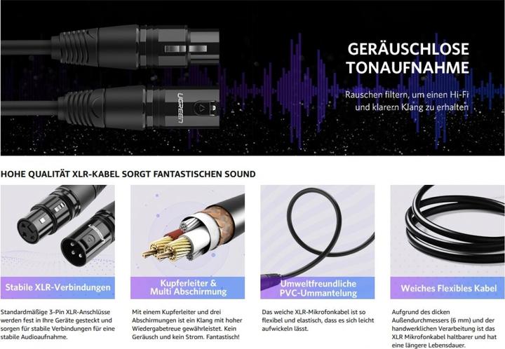 Immagine prodotto Ugreen Xlr — Xlr (2 m, XLR)
