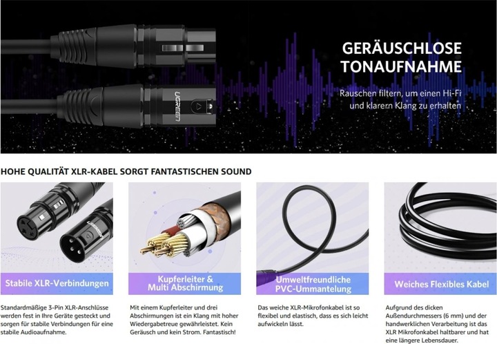 Produktbild Ugreen Xlr — Xlr (2 m, XLR)