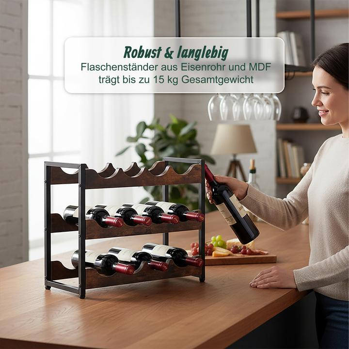 Actual product image Relaxdays winerack (12 bottles, 44.50 x 20 x 38 cm)