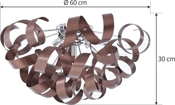 Produktbild Lucande Kaelor Deckenleuchte Ø54 Copper (G9)