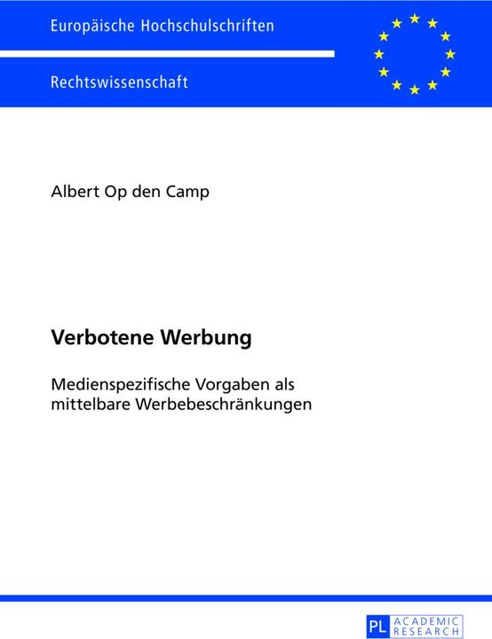 Produktbild Verbotene Werbung (Deutsch, Albert Op den Camp, 2013)