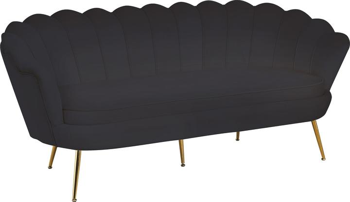 Produktbild SalesFever Muschelsofa 3-Sitzer schwarz (3-Sitzer)