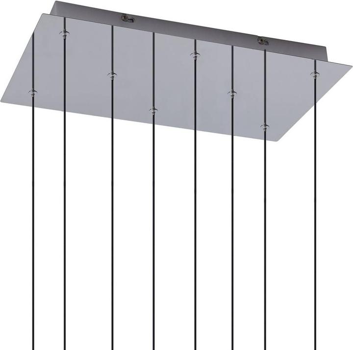 Produktbild Lucande LED-Deckenleuchte Korvitha, 8-flammig, grau, Glas (3760 lm)