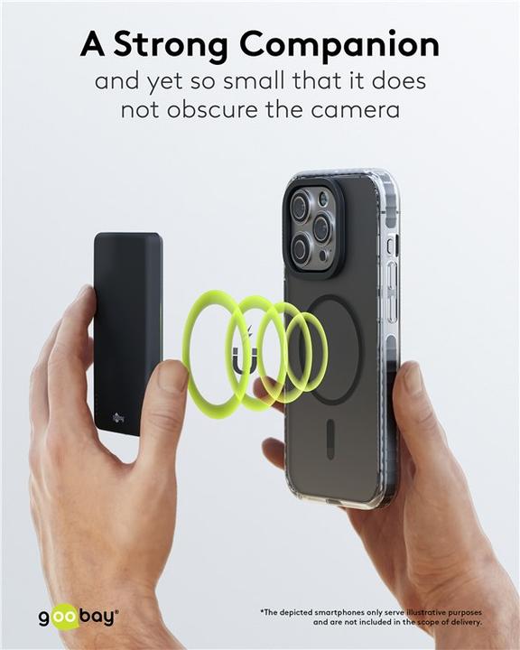 Actual product image Goobay Magnetic wireless powerbank 5,000 mAh (5000 mAh, 15 W, 19.25 Wh)