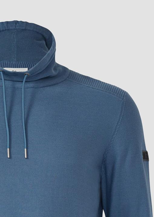 Produktbild s.Oliver Strickpullover Leichter Pullover mit Snood-Kragen und Logo-Detail (4XL)