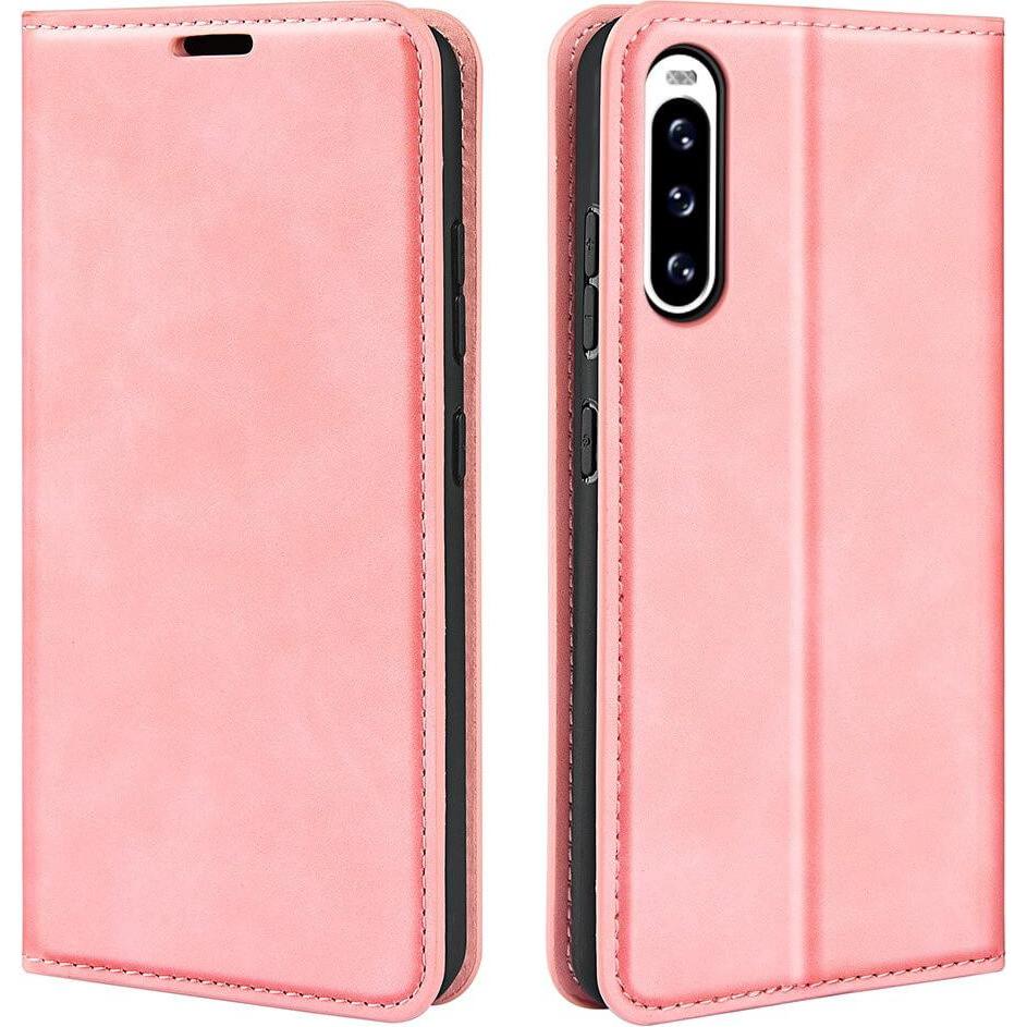 Cover-Discount Sony Xperia 10 V - Stand Flip Case Hülle rosa (Sony Xperia 10 V), Smartphone Hülle, Rosa