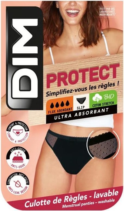 Actual product image DIM Slip Lace Strong Black with Mesh Detail (S)