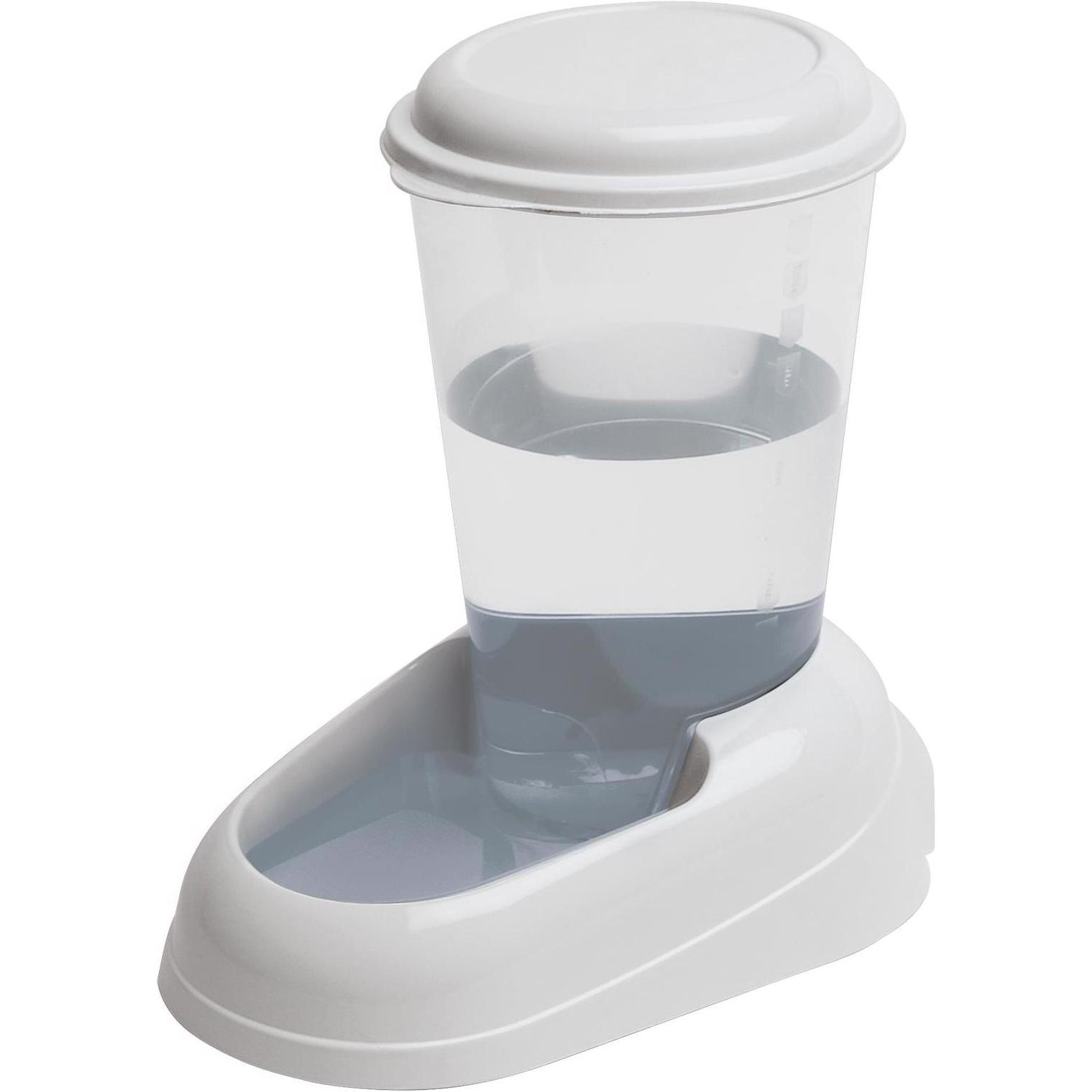 Comparer les prix de Ferplast Distributeur d'eau pour chats et chiens NADIR Abreuvoir 3 litres pour animaux, chiens de taille petite et moyenne, réservoir transparent avec couvercle, base anti-dérapante, 29,2 x 20,2 x h 28,8 cm Blanc