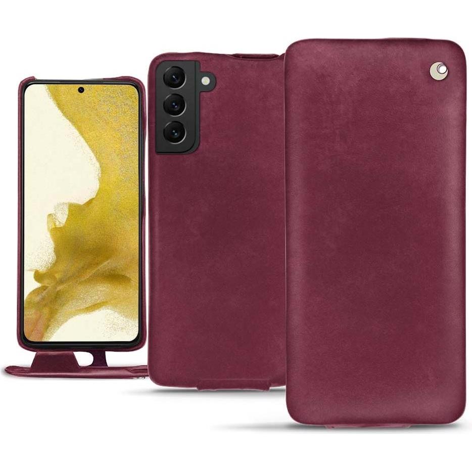 Noreve Lederschutzhülle vertikal (Samsung Galaxy S22), Smartphone Hülle, Violett