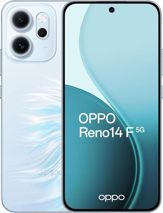 Image du produit OPPO Reno14 F (256 Go, Bleu Opale, 6.57", Double SIM, 5G)