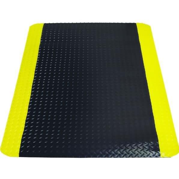 Miltex, Bodenschutzmatte, Anti-Ermüdungsmatte Yoga Dome Basic schwarz, gelb 60,0 x 90,0 cm (60 x 90 cm)