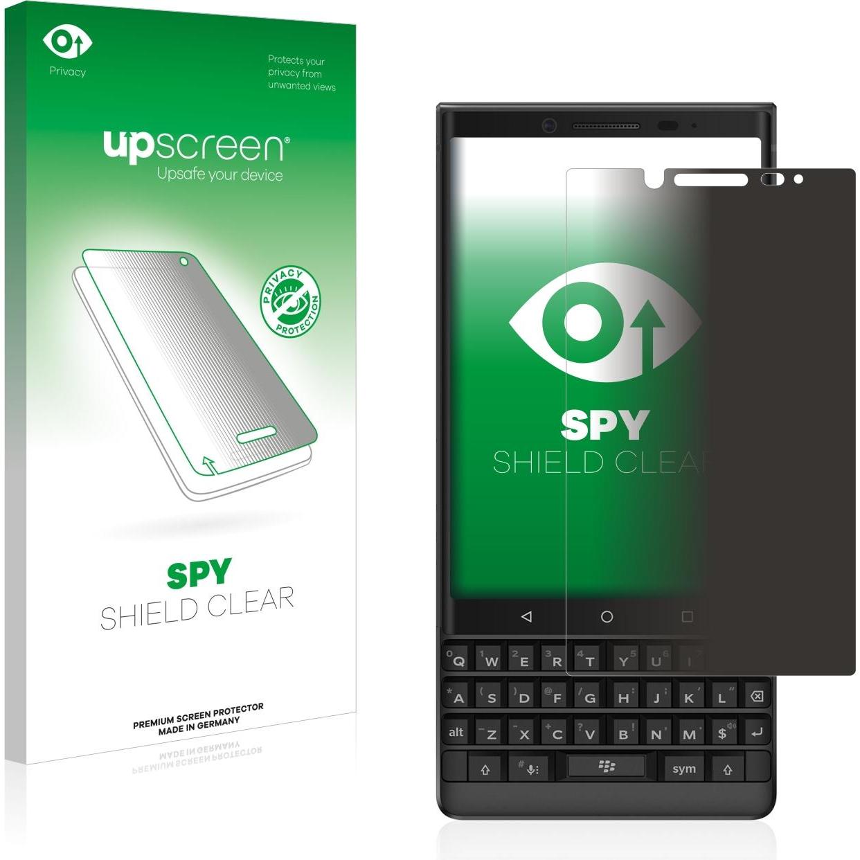 upscreen Spy Shield Blickschutzfolie (1 Stück, Blackberry KEY2), Smartphone Schutzfolie, Blau