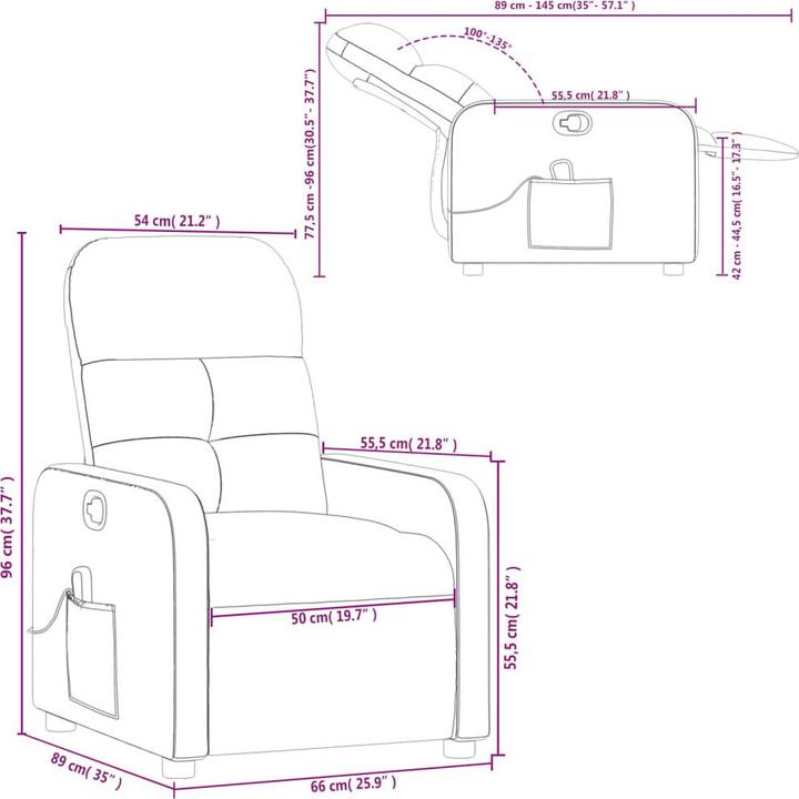 Actual product image VidaXL Massage-Relaxsessel
