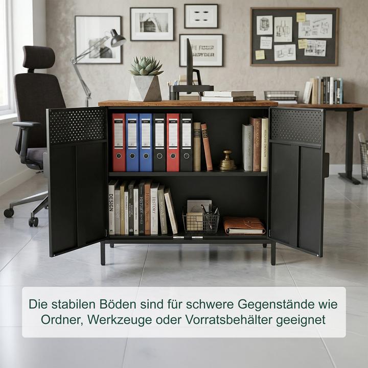 Image du produit Relaxdays armoire en métal (80 x 40 x 77 cm)
