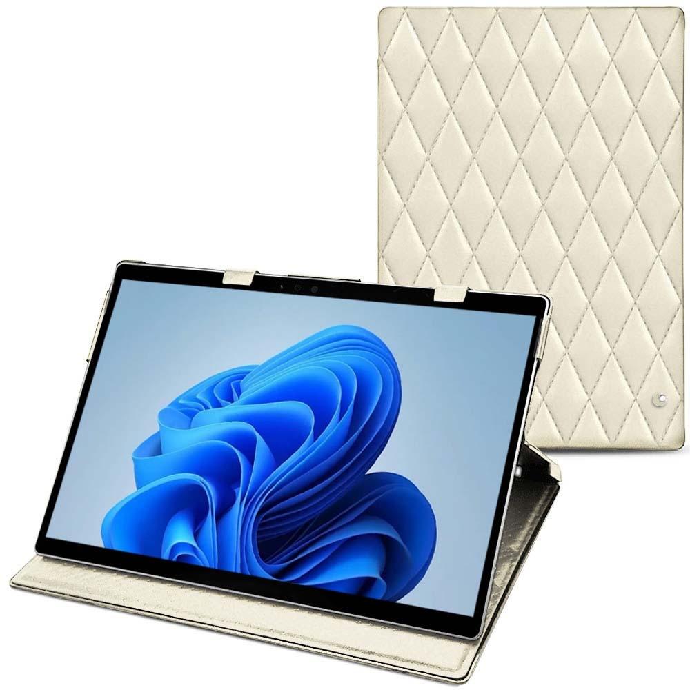 Noreve Lederschutzhülle vertikal (Microsoft Surface Pro 8), Tablet Hülle, Weiss