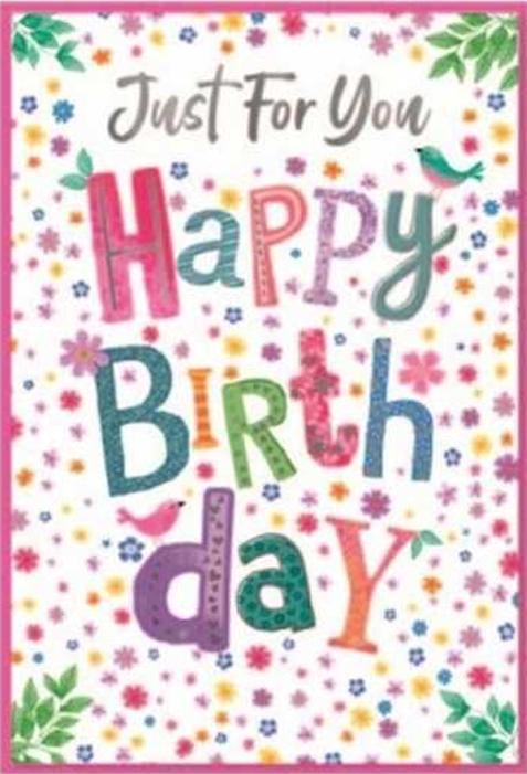 Produktbild Simon Elvin Just For You Blumen und BlätterGeburtstagskarte Karton (6erPack) (6 Stk.)