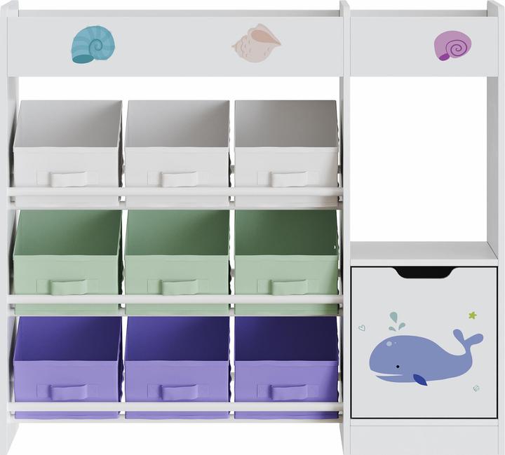 Immagine prodotto En.Casa Kinderregal Søndreland 80x90x30 cm mit Aqua Dream Motiv