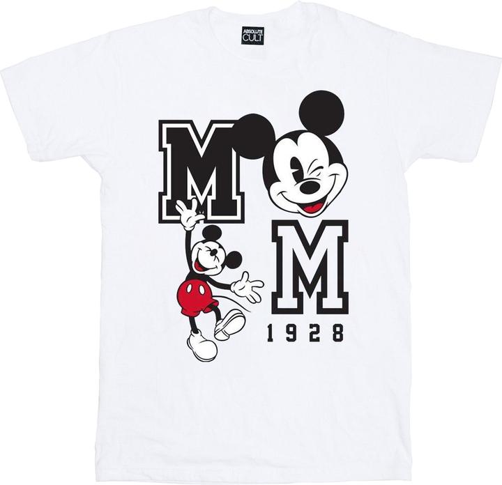 Actual product image Disney Womens/Ladies Mickey Mouse Jump And Wink Cotton Boyfriend T-Shirt (M)
