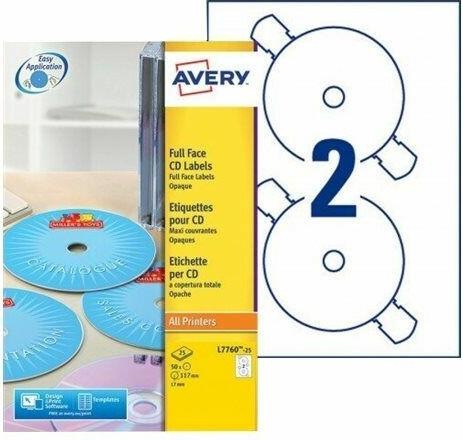 Produktbild Avery Full Face CD/DVD Label - Glänzend - beschichtet