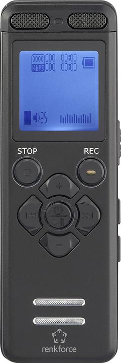 Actual product image Renkforce RF-DVR-E36 Digitales Diktiergerät Aufzeichnungsdauer (max.) 70 h Schwa (8 GB)
