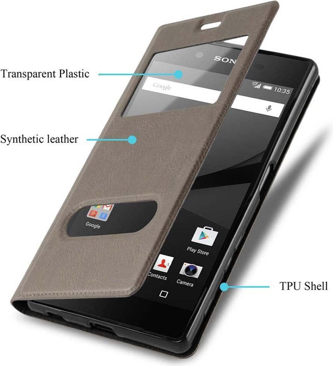 Actual product image Cadorabo Book with View double window cover (Sony Xperia Z5 Premium)