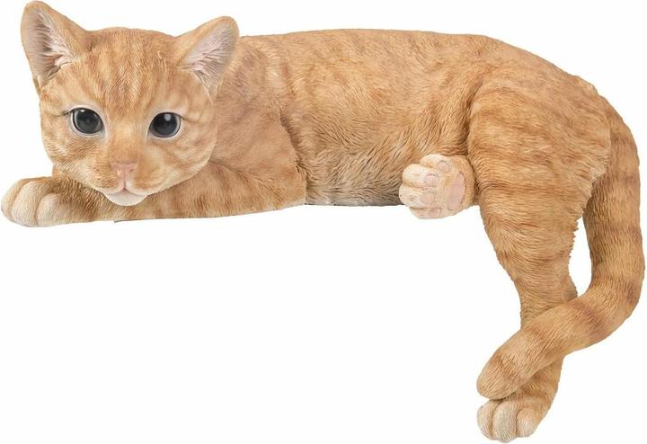 Actual product image Decorative figure cat Ginger lying (21 x 29 x 38 cm)