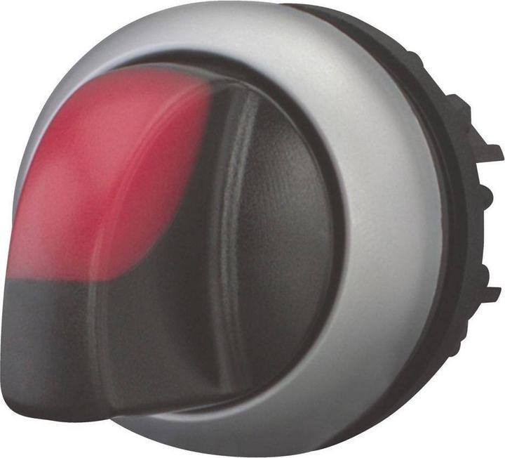 Actual product image Eaton M22-WLK3-R Selector button Front ring Plastic Knob Black 1 pc.