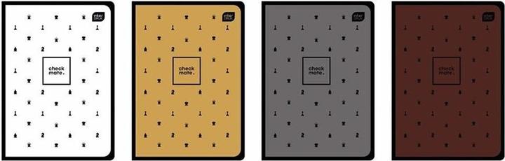 Actual product image Interdruk Notebook A5/32K Soft Touch Chess Line (10 pieces) (A5, Lined, Soft cover)