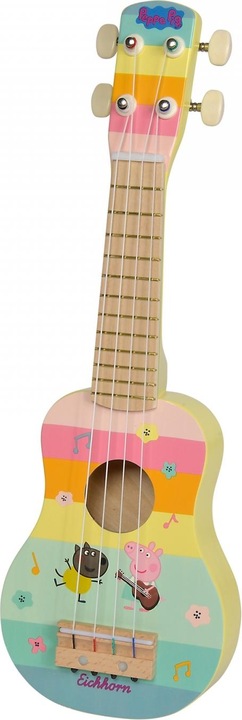 Actual product image Eichhorn Peppa Pig Wooden Ukulele 43cm (German)