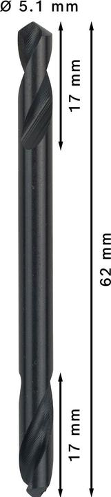 Produktbild Bosch Professional Zubehör PRO Metal HSS-G Spiralbohrer mit Doppelklinge, 5,1 x 17 x 62 mm (5.1 mm)