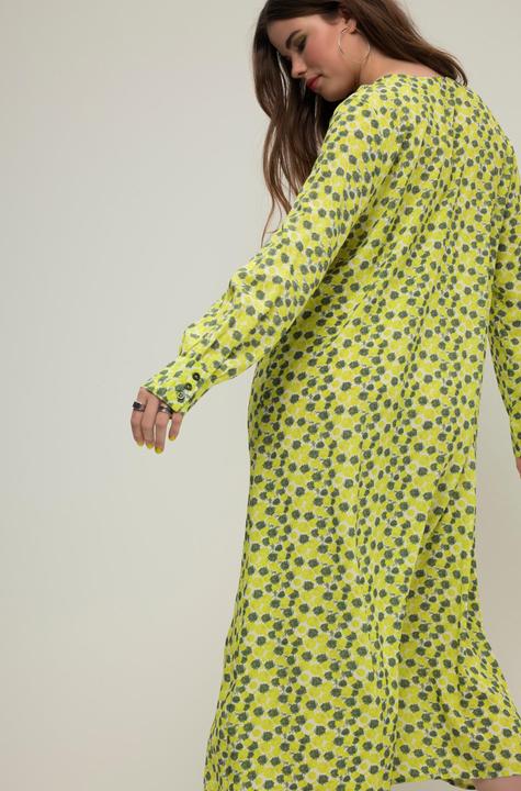 Produktbild Studio Untold Maxikleid, A-Line, Allover-Print, V-Ausschnitt, Knopfleiste (50, 52)