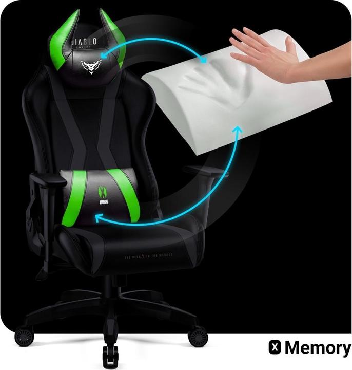 Produktbild Diablo Fotel Chairs X-Horn L zielony